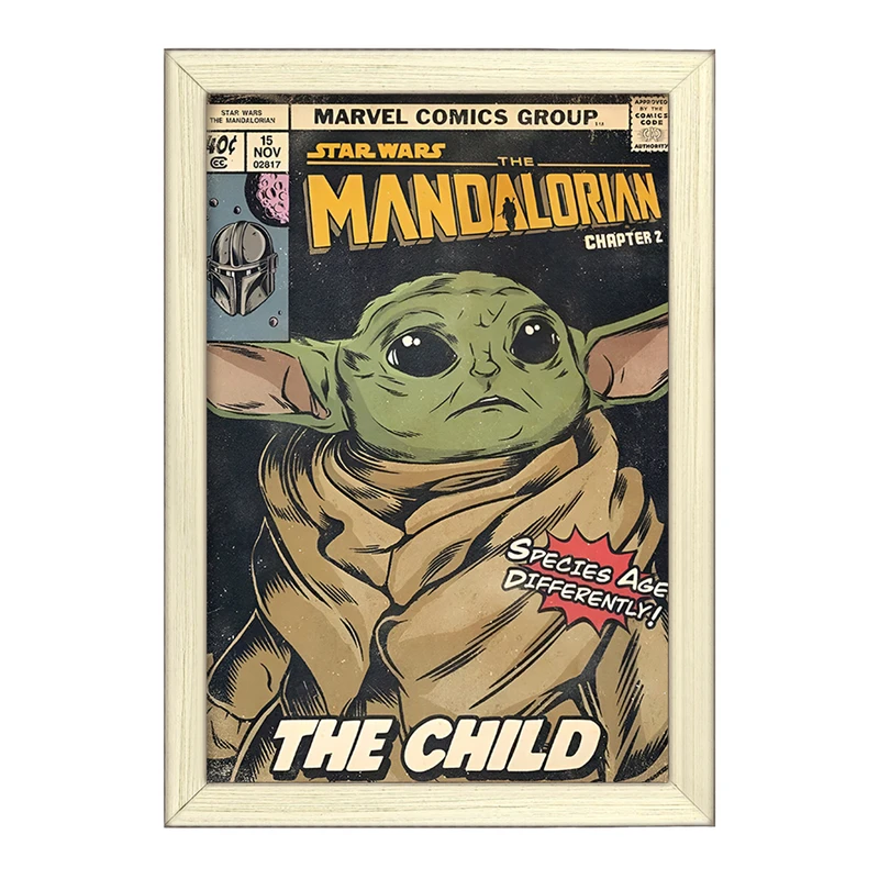 تابلو خندالو طرح بیبی یودا (The Mandalorian) کد F13755