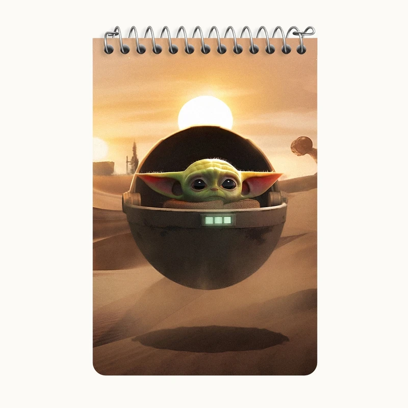 دفتر یادداشت 50 برگ خندالو طرح بیبی یودا کد F3375