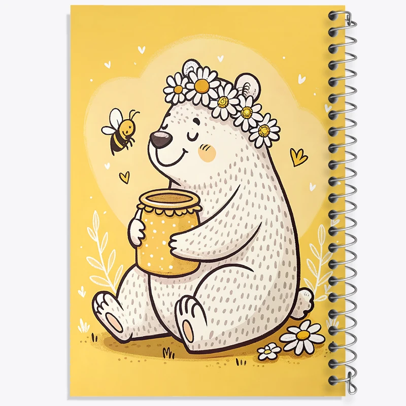 دفتر مشق 50 برگ خندالو طرح خرس و زنبور عسل کد N6846