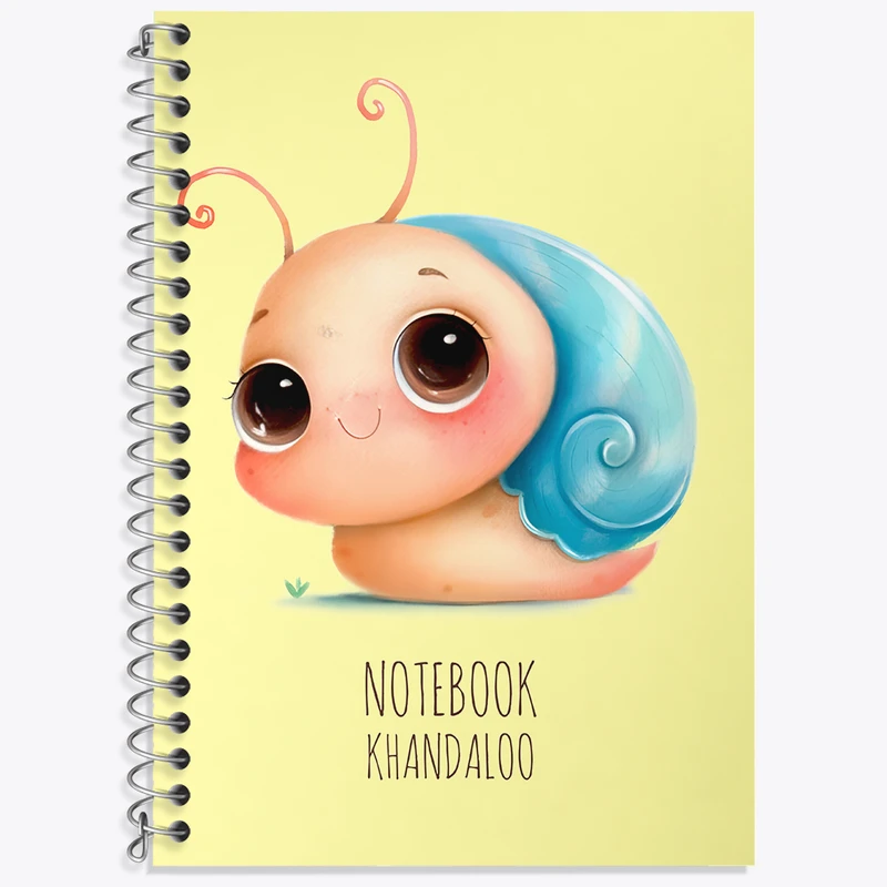 دفتر زبان دوخط 50 برگ خندالو طرح حلزون بامزه کد N7779