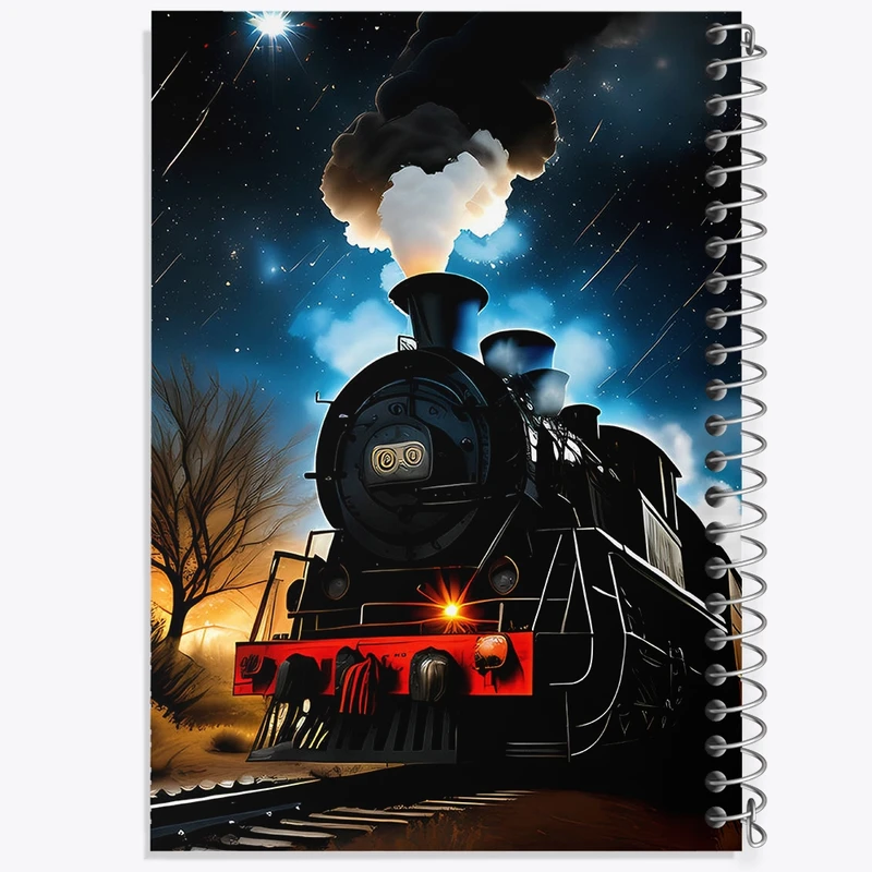 دفتر طراحی 50 برگ خندالو طرح قطار کد F2993