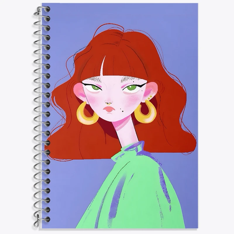 دفتر زبان 50 برگ خندالو مدل سه خط طرح دخترانه کد F10964