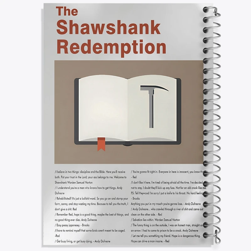 دفتر طراحی 50 برگ خندالو طرح رستگاری در شاوشنک (The Shawshank Redemption) کد F13827