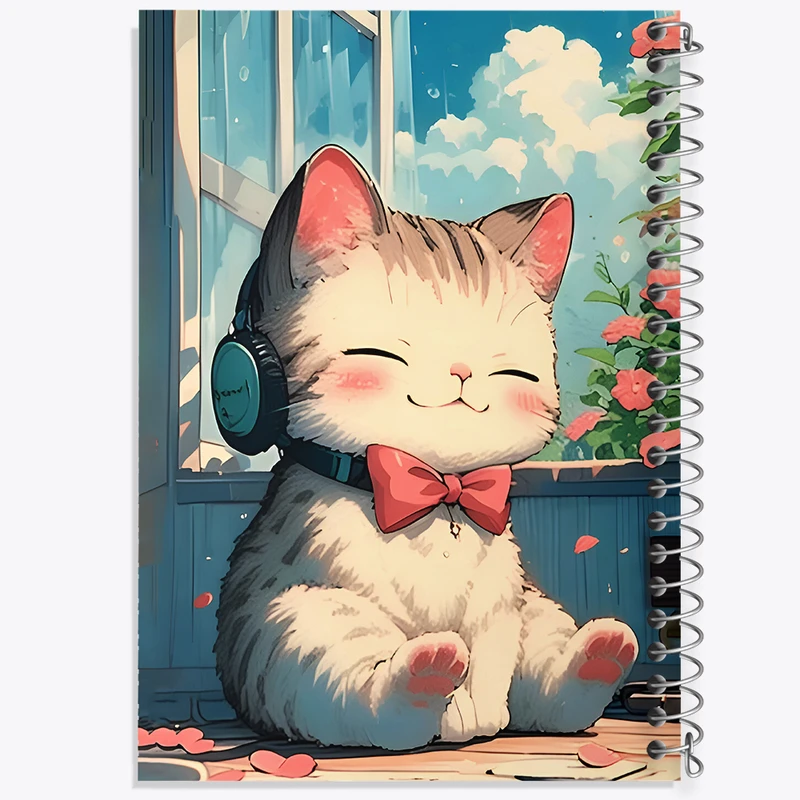 دفتر مشق 100 برگ خندالو طرح گربه بامزه کد F9282