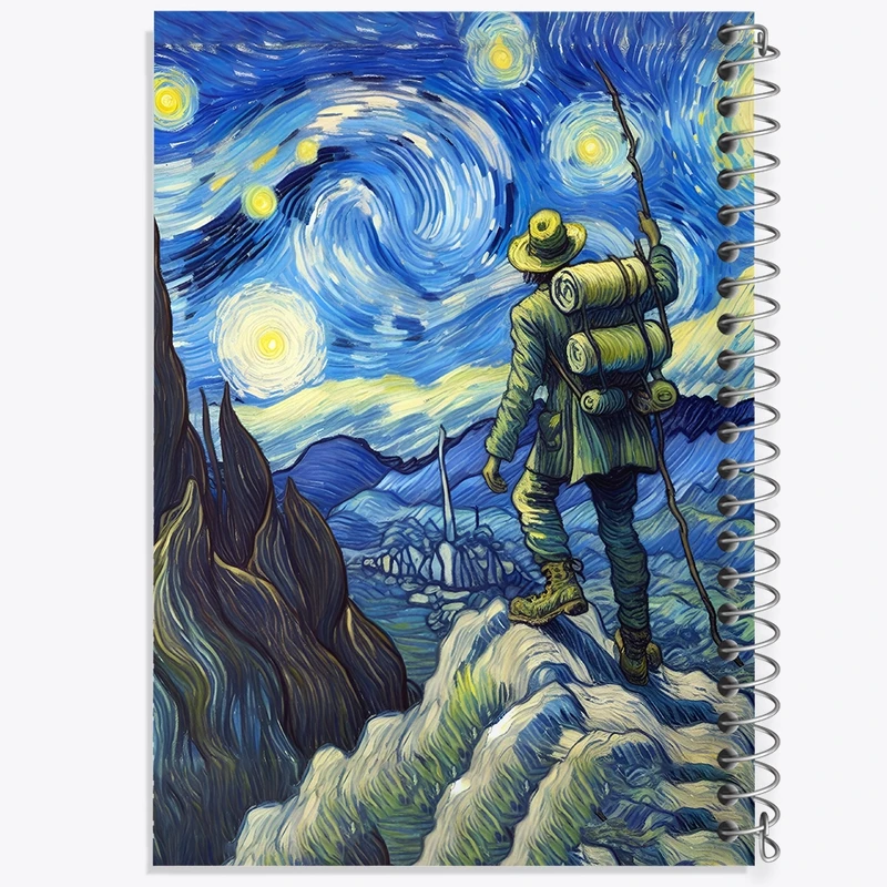 دفتر طراحی 50 برگ خندالو طرح ونسان ونگوگ کد F8782