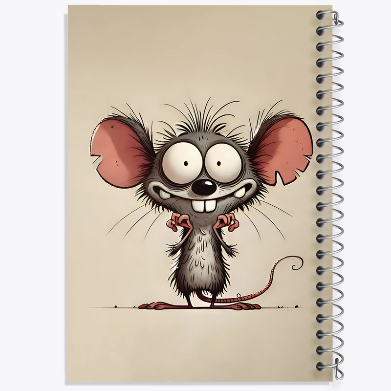 دفتر شطرنجی 50 برگ خندالو طرح موش خنگ کد N7077