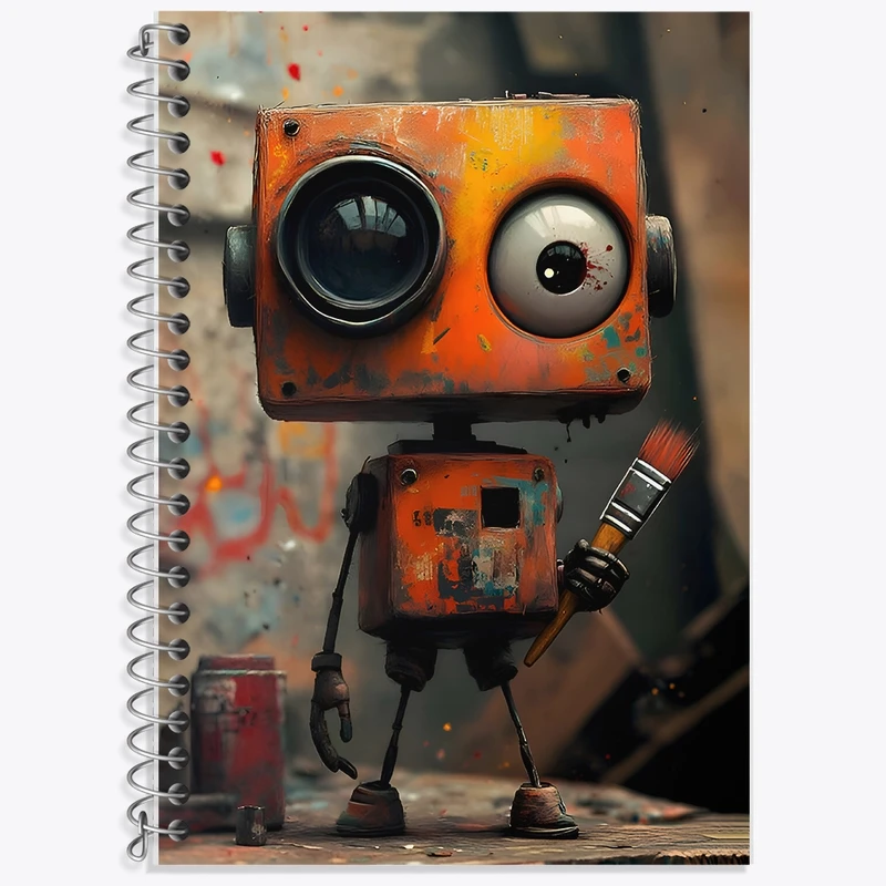 دفتر لغت 50 برگ خندالو طرح ربات کد F9918