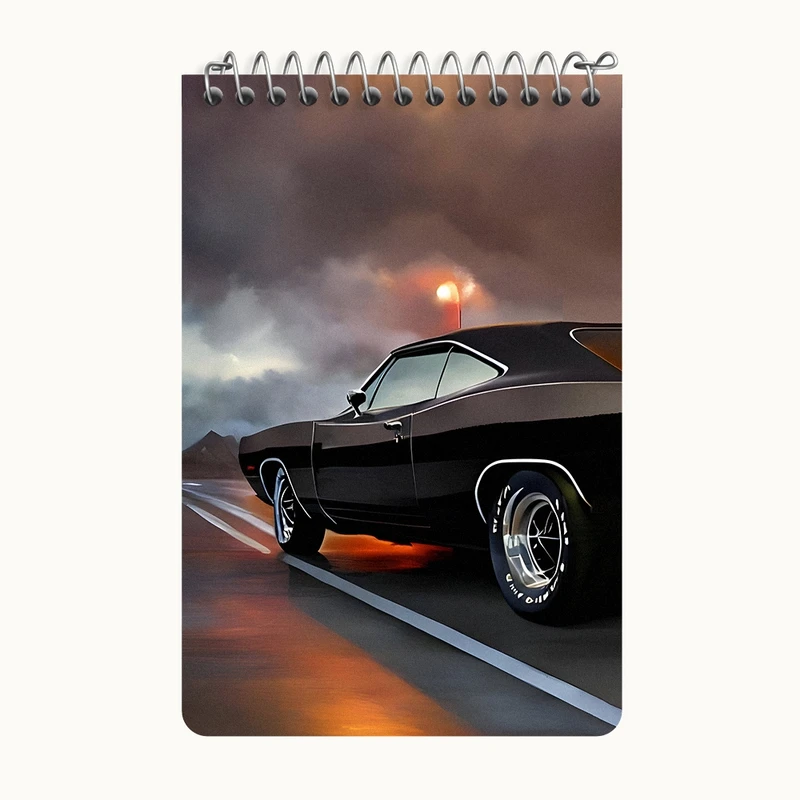 دفتر یادداشت 50 برگ خندالو طرح ماشین کلاسیک کد F10637