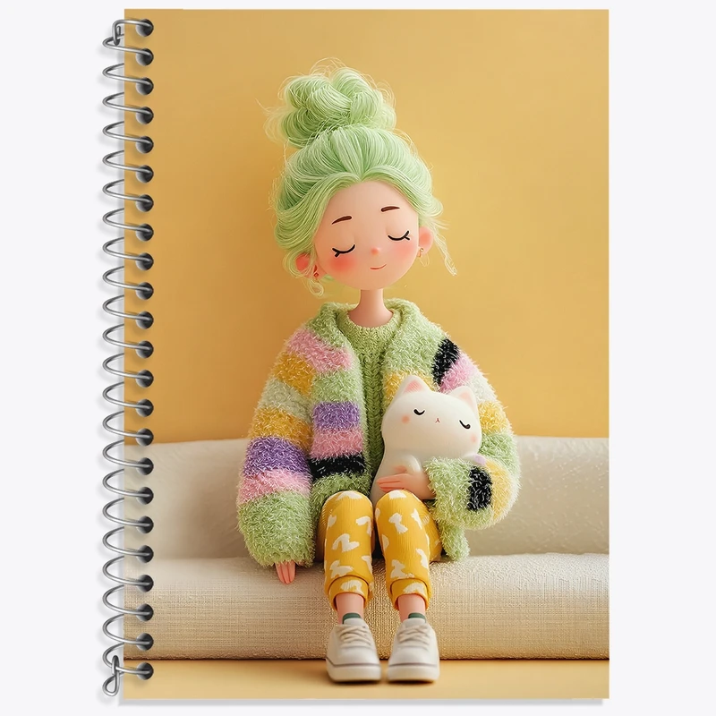 دفتر لغت 50 برگ خندالو طرح دخترانه فانتزی کد N9414