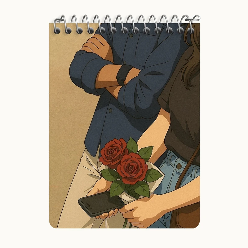 دفتر یادداشت 50 برگ خندالو طرح عاشقانه (Lovely) کد N9158