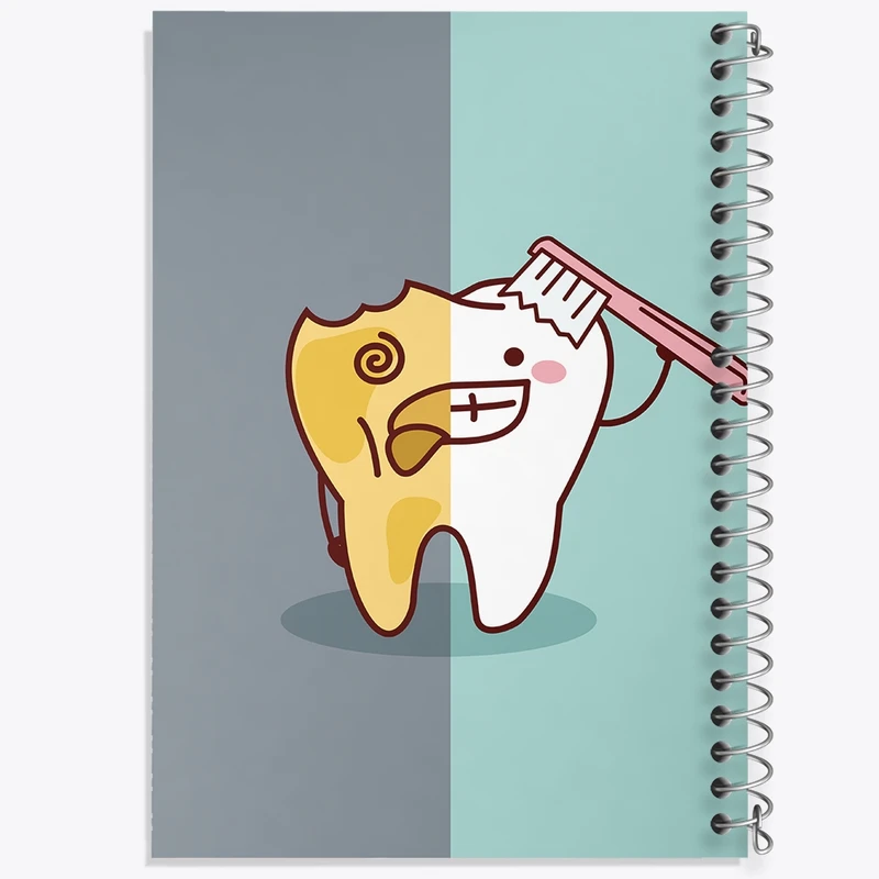 دفتر طراحی 50 برگ خندالو طرح دندان و دندان پزشکی کودکانه کد 36733