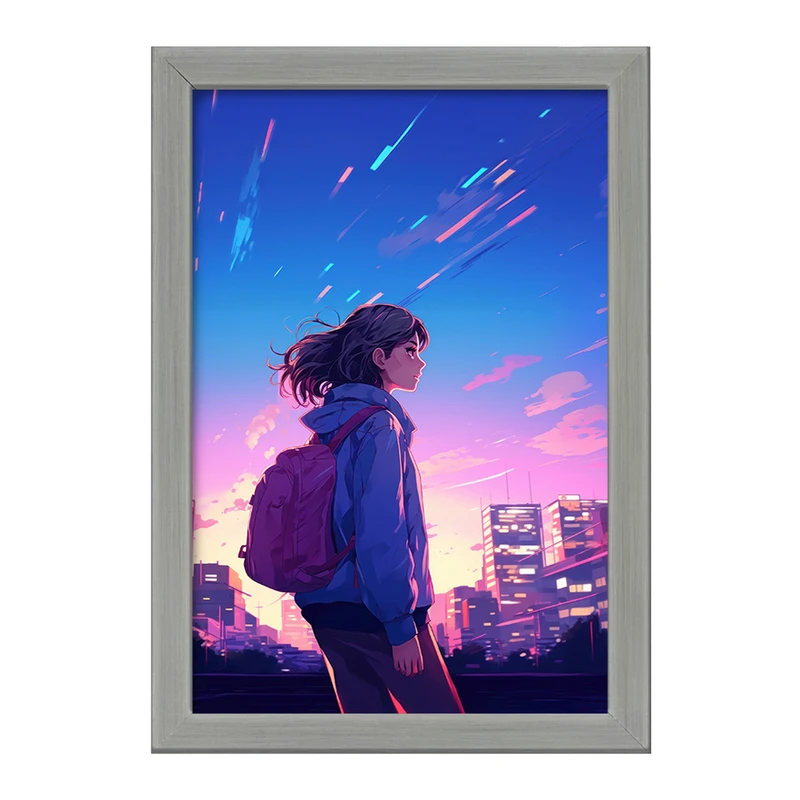 تابلو خندالو طرح دختر انیمه ای کد F2715