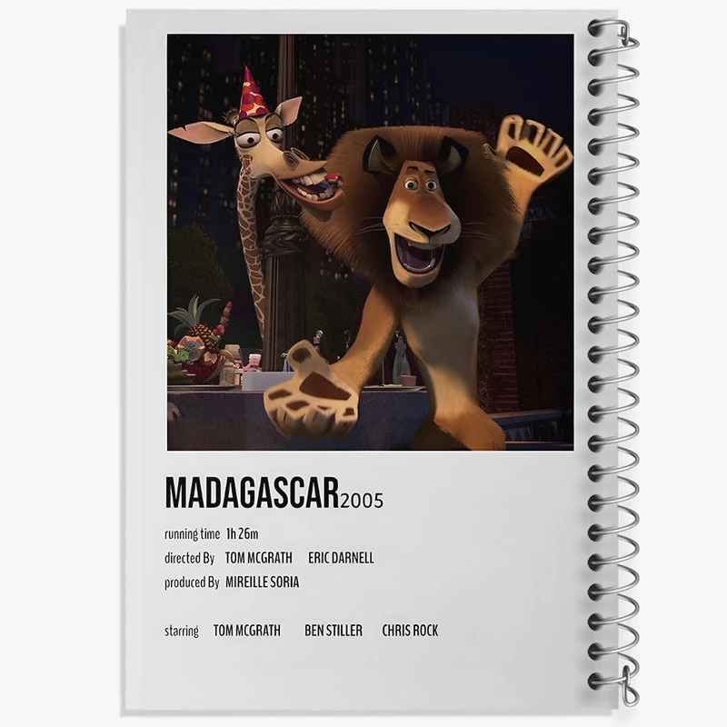 دفتر نقاشی 50 برگ خندالو طرح ماداگاسکار (Madagascar) کد F13216