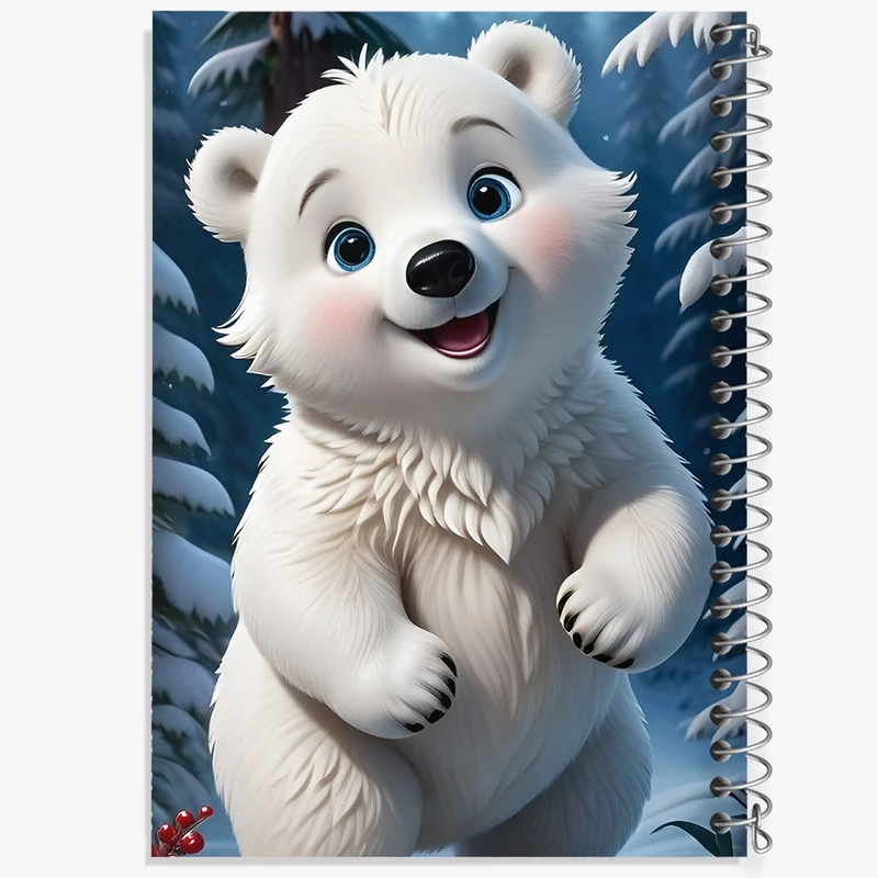 دفتر شطرنجی 50 برگ خندالو طرح خرس بامزه کد F3815