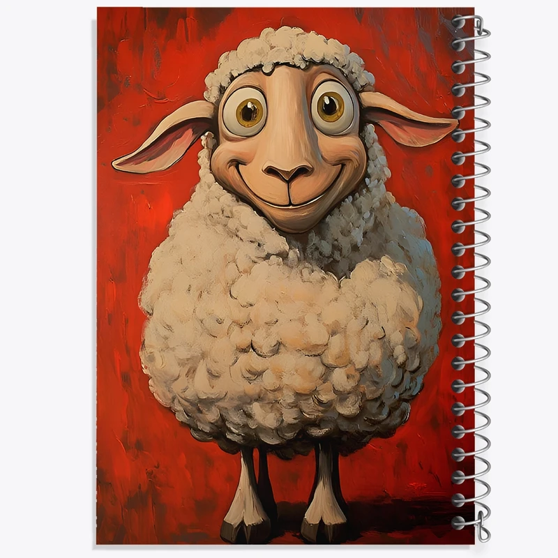 دفتر طراحی 50 برگ خندالو طرح گوسفند بامزه کد F8573