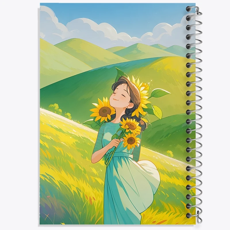 دفتر ژورنال نویسی 50 برگ خندالو مدل نقطه ای طرح دخترانه فانتزی کد N7446