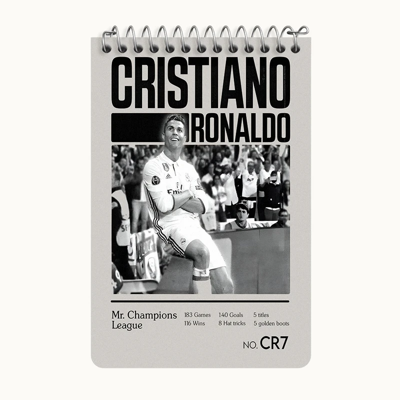 دفتر یادداشت 50 برگ خندالو طرح کریستیانو رونالدو کد F13477