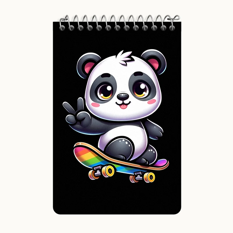دفتر یادداشت 50 برگ خندالو طرح پاندای بامزه کد F7726