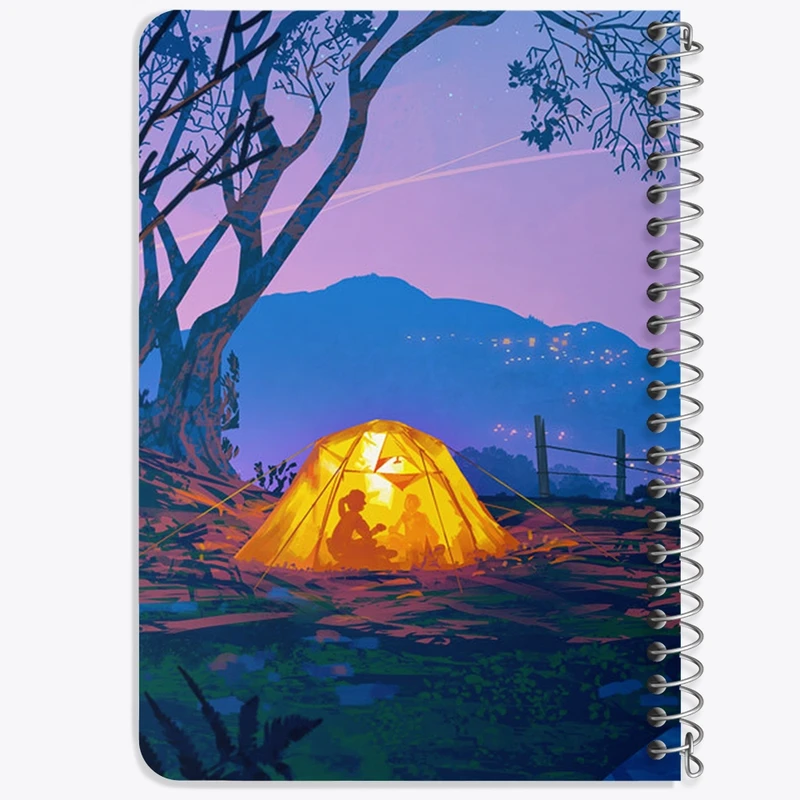دفتر یادداشت 50 برگ خندالو طرح کمپینگ (Camping) کد F1404