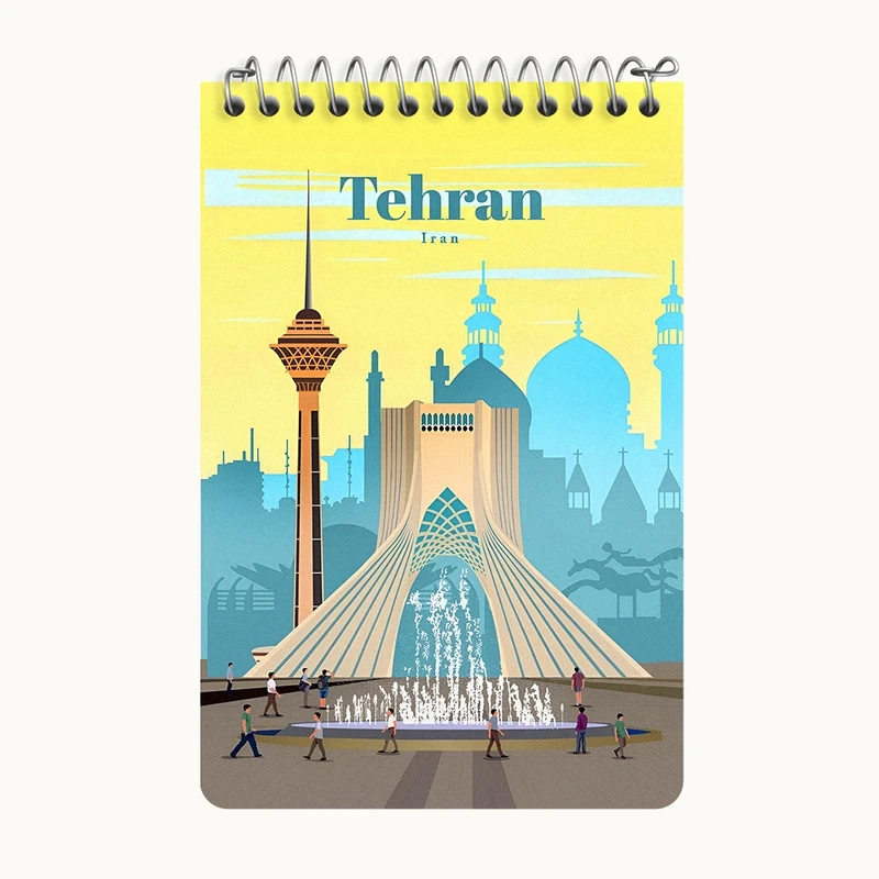 دفتر یادداشت 50 برگ خندالو طرح تهران (Tehran) کد F6327