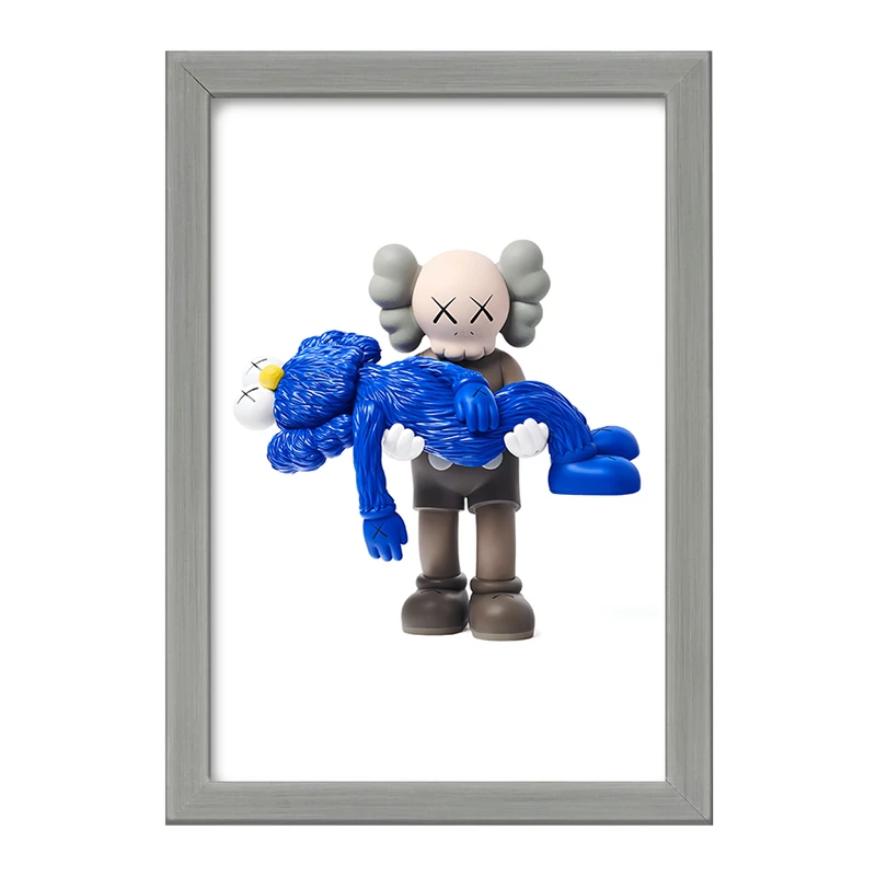 تابلو خندالو طرح عروسک کاز (kaws) کد F3993