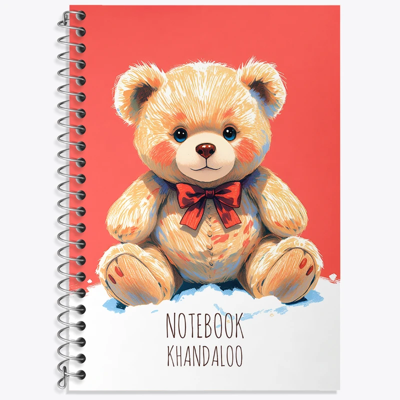 دفتر زبان دوخط 50 برگ خندالو طرح خرس کیوت کد N7774