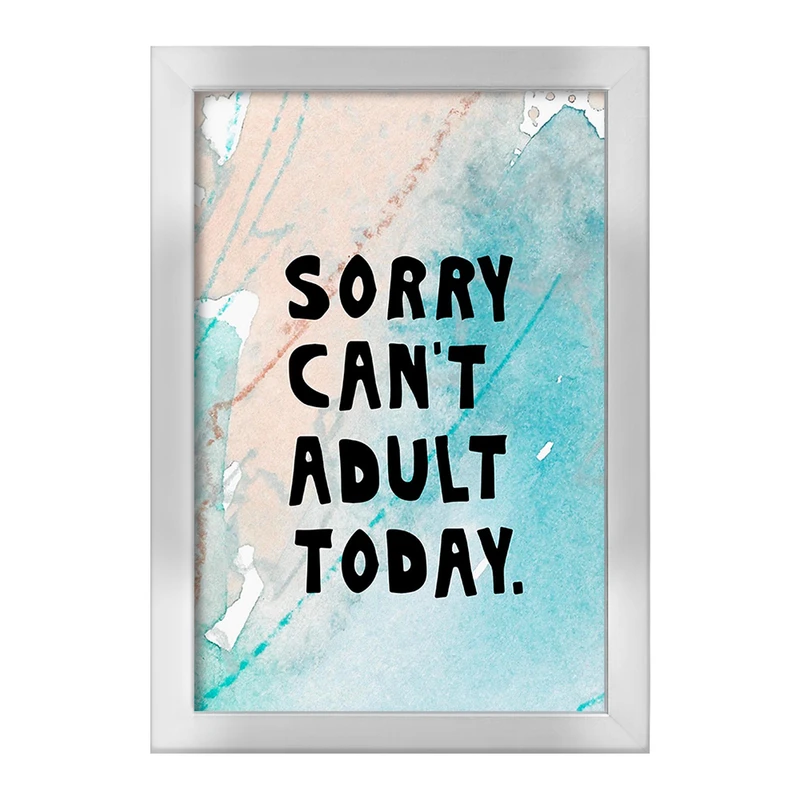 تابلو خندالو طرح Sorry Can't Adult Today کد F11411
