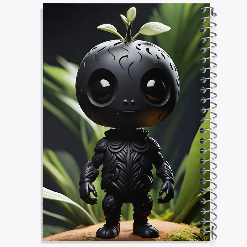 دفتر طراحی 50 برگ خندالو طرح گیاه سیاه کد F11426