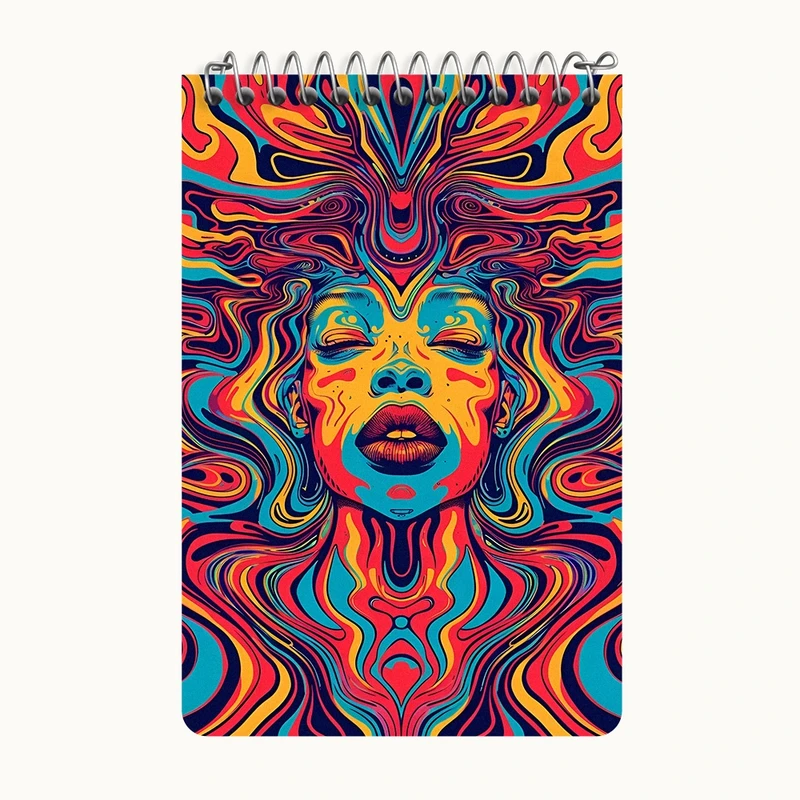 دفتر یادداشت 50 برگ خندالو طرح انسان انتزاعی کد F4670