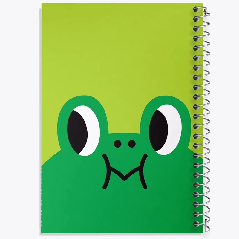 دفتر طراحی 50 برگ خندالو طرح استیکر قورباغه کد F716