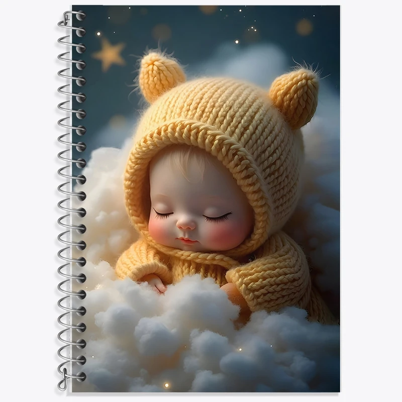 دفتر لغت 50 برگ خندالو طرح دخترانه کیوت کد F9486