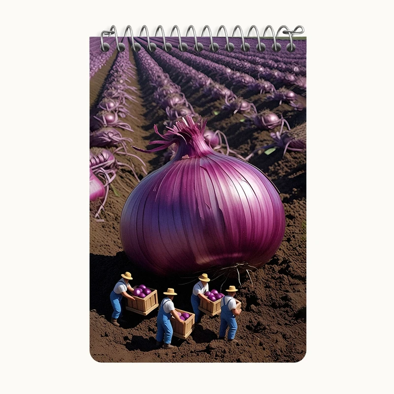 دفتر یادداشت 50 برگ خندالو طرح مزرعه پیاز کد F12605