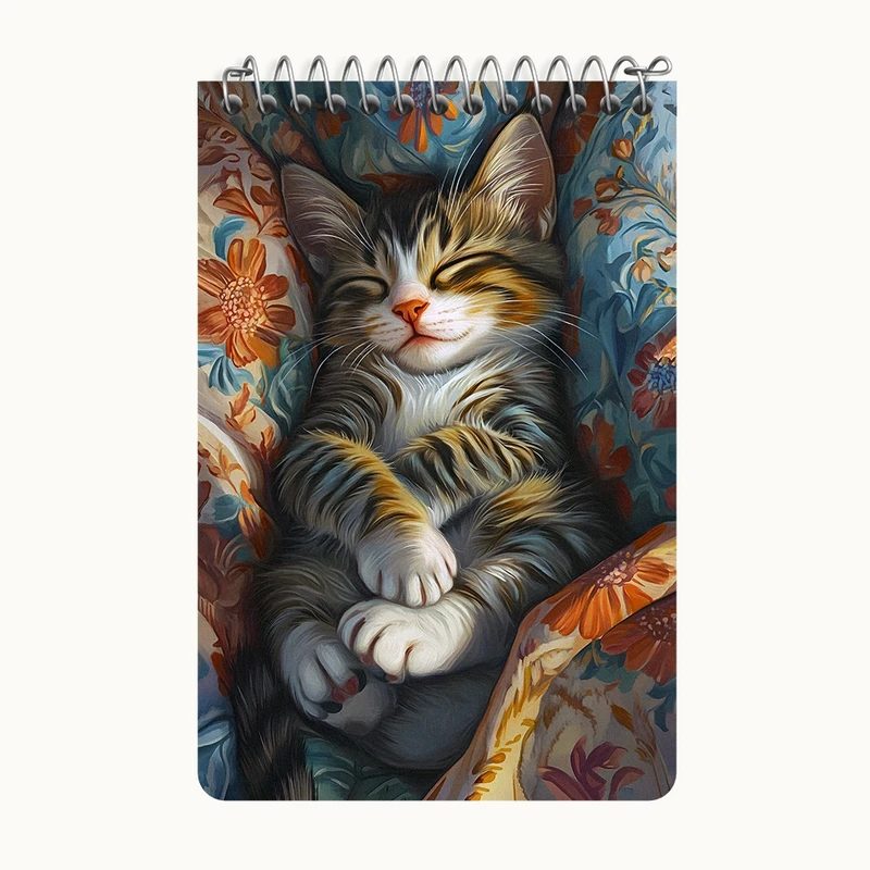 دفتر یادداشت 50 برگ خندالو طرح گربه بامزه کد F5983