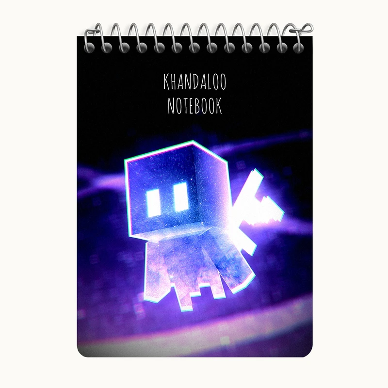 دفتر یادداشت 50 برگ خندالو طرح بازی ماینکرافت (Minecraft) کد N8758