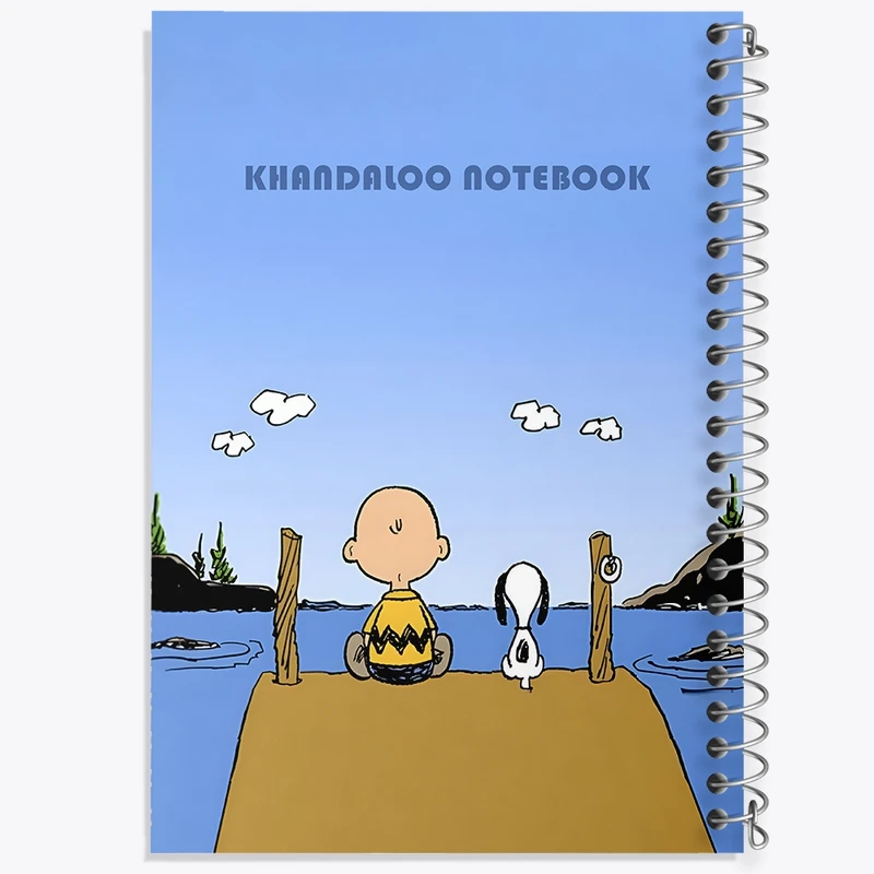 دفتر ژورنال نویسی 50 برگ خندالو مدل نقطه ای طرح اسنوپی (snoopy) کد N6360