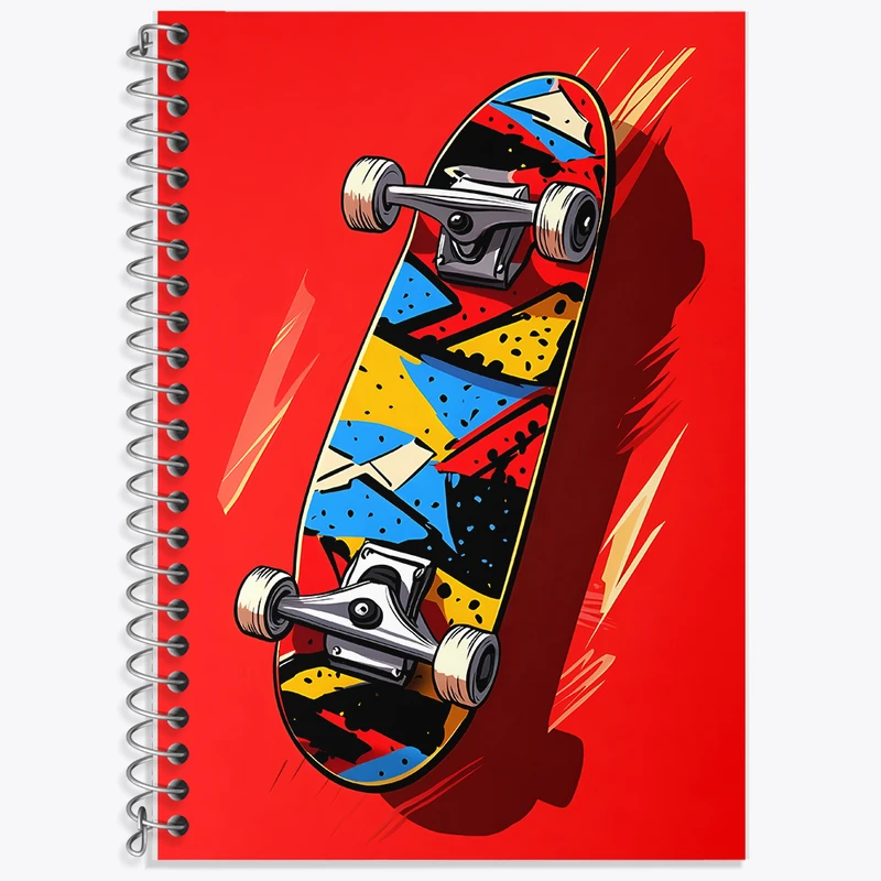 دفتر زبان دوخط 50 برگ خندالو طرح اسکیت برد کد F10627