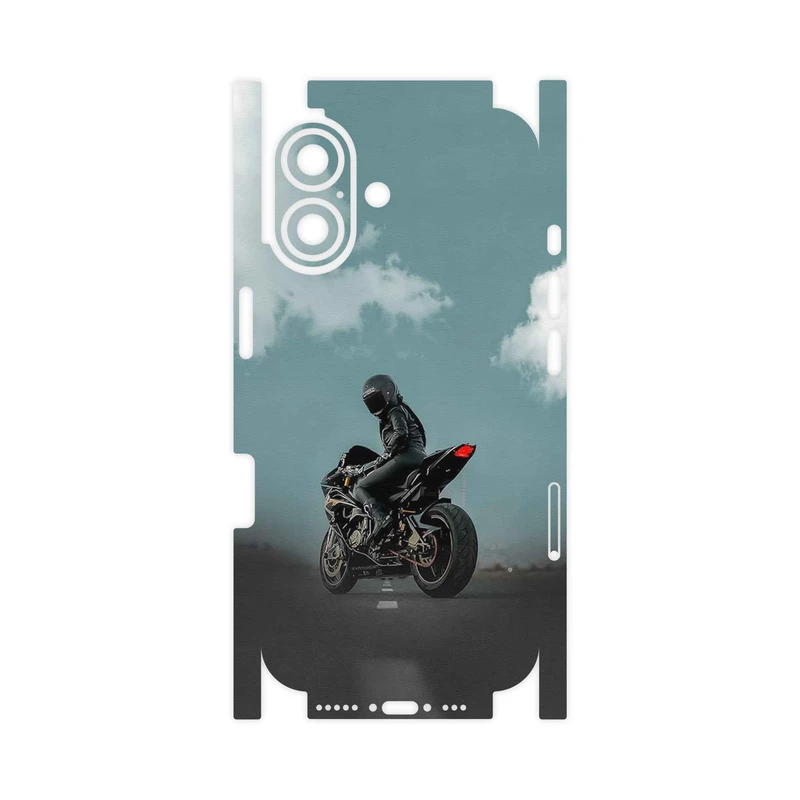 برچسب پوششی ماهوت مدل Motorcycling-FullSkin مناسب برای گوشی موبایل اپل iPhone 17