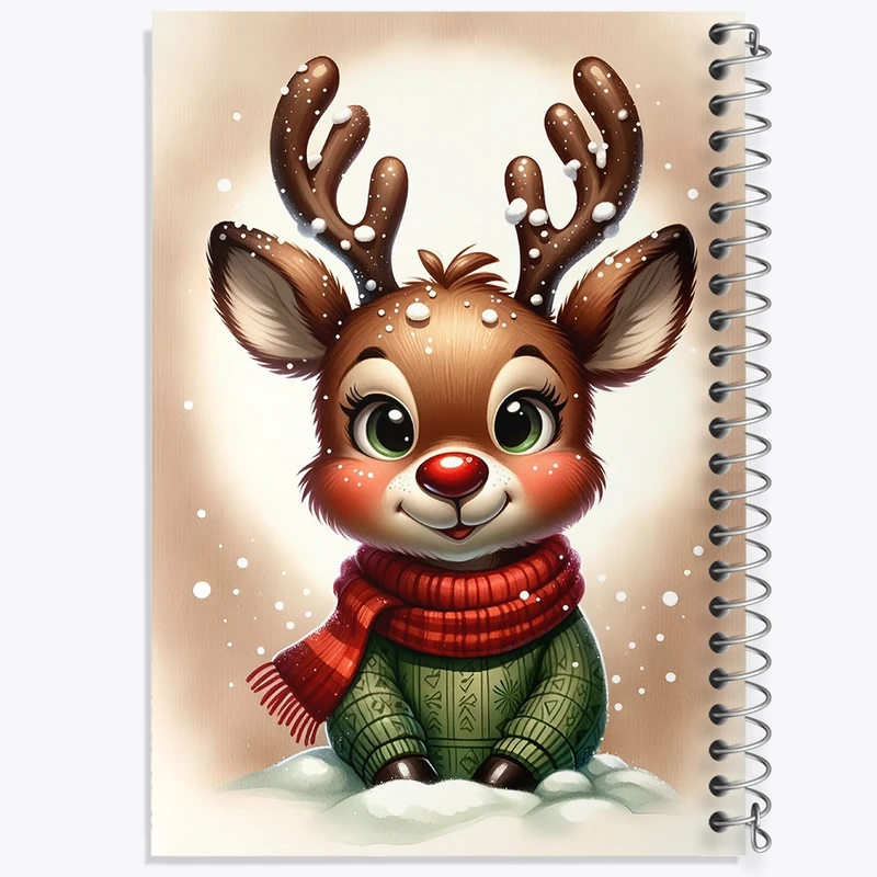 دفتر طراحی 50 برگ خندالو طرح گوزن کیوت کد N4542