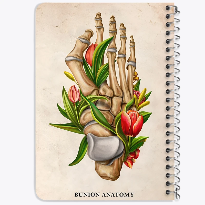 دفتر یادداشت 50 برگ خندالو طرح آناتومی بونیون (Bunion Anatomy) کد F13987