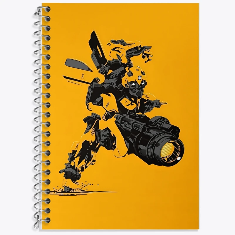 دفتر زبان 50 برگ خندالو مدل سه خط طرح زنبور عسل (Bumblebee) کد F10748