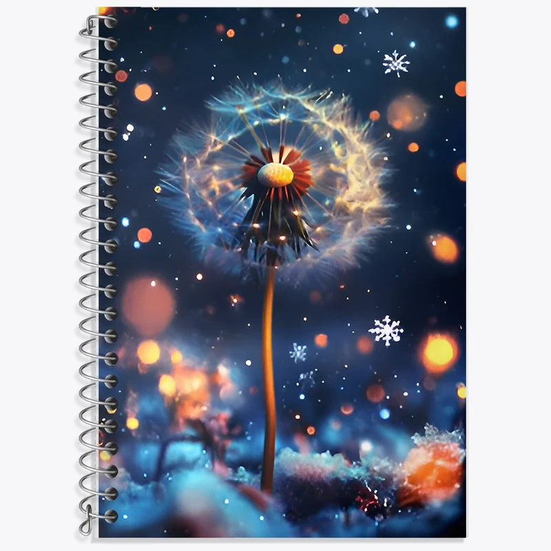 دفتر زبان 50 برگ خندالو مدل سه خط طرح قاصدک کد F9620