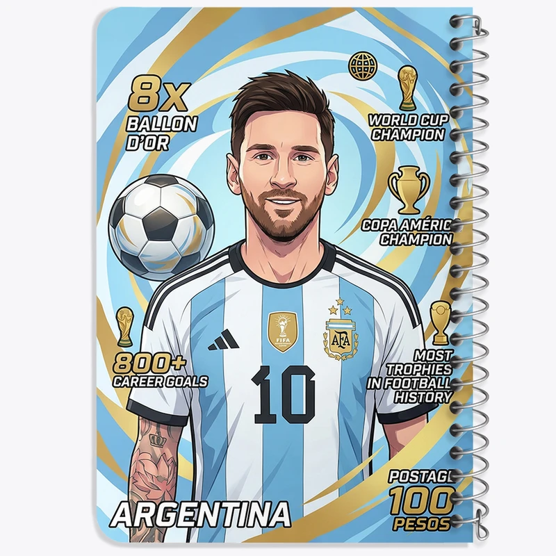 دفتر یادداشت 50 برگ خندالو طرح لیونل مسی (Lionel Messi) کد F14689