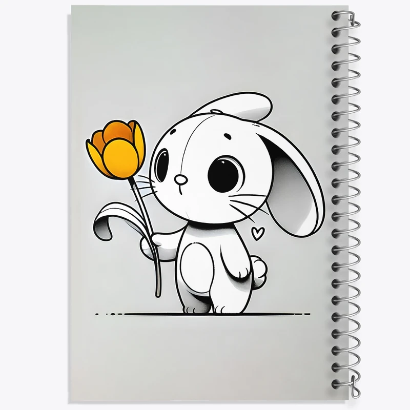 دفتر شطرنجی 50 برگ خندالو طرح خرگوش کد F11742