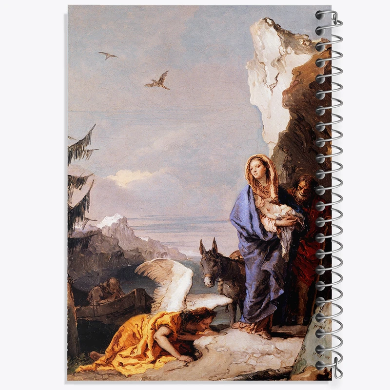 دفتر مشق 50 برگ خندالو طرح نقاشی پرواز به مصر اثر جیووانی باتیستا تیپولو کد F12316