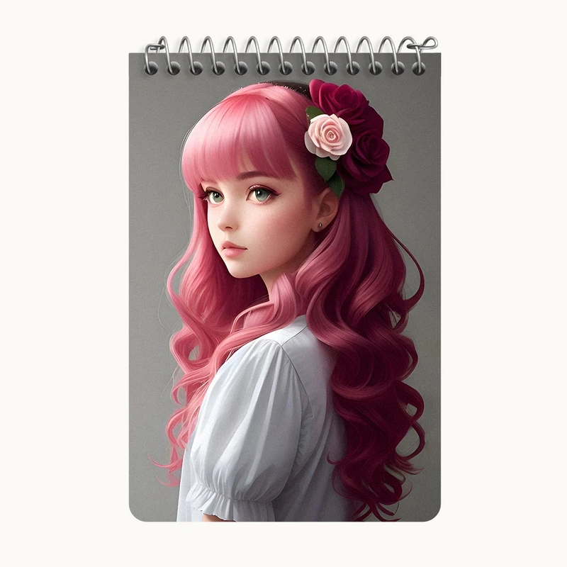 دفتر یادداشت 50 برگ خندالو طرح دختر کد F7867