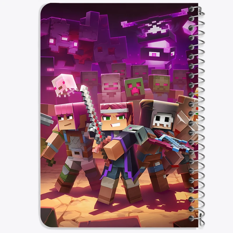 دفتر یادداشت 50 برگ خندالو طرح ماینکرافت (Minecraft) کد F3507
