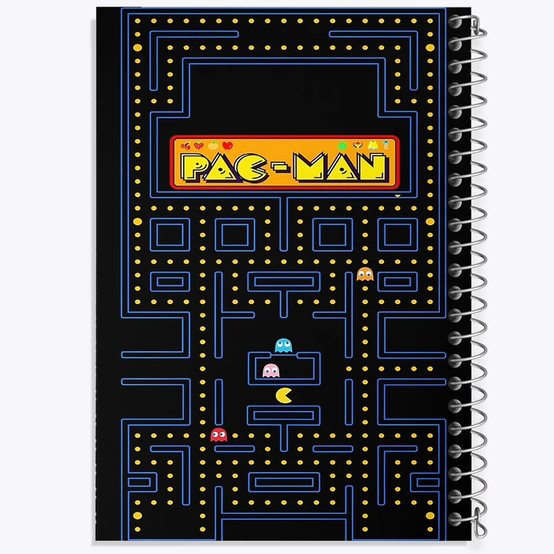 دفتر شطرنجی 50 برگ خندالو طرح پک من (PAC-MAN) کد F10175