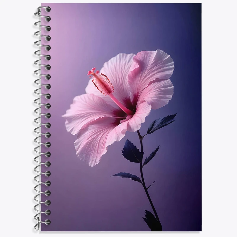 دفتر زبان 50 برگ خندالو مدل سه خط طرح گل کد F2985