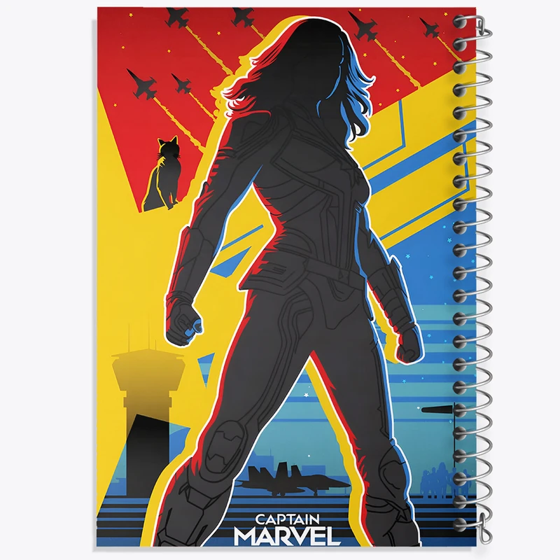 دفتر مشق 50 برگ خندالو طرح کاپیتان مارول (Captain Marvel) کد F13573