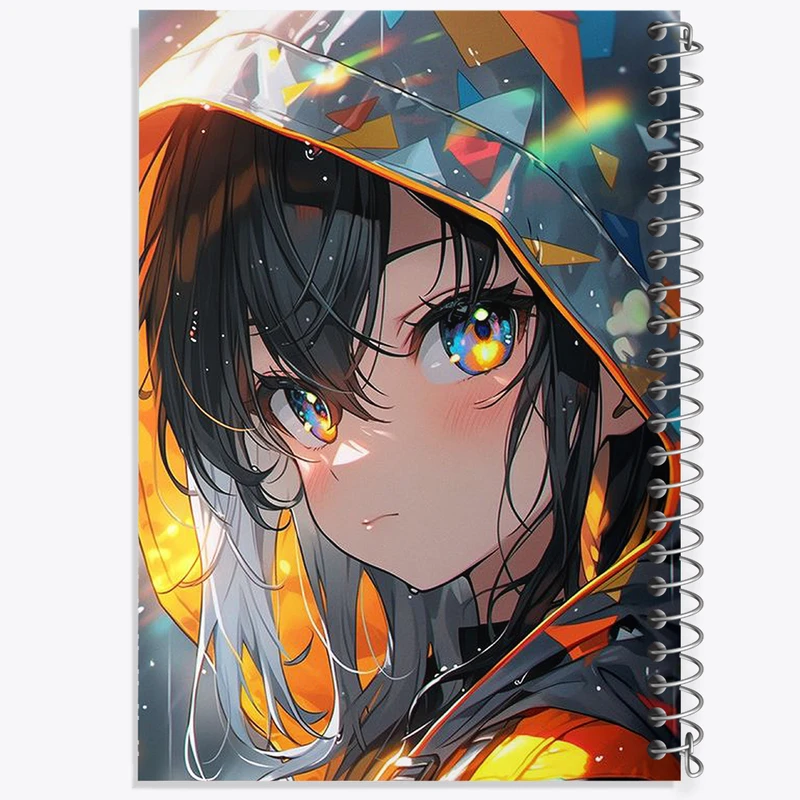 دفتر مشق 50 برگ خندالو طرح دختر انیمه ای کد F2972